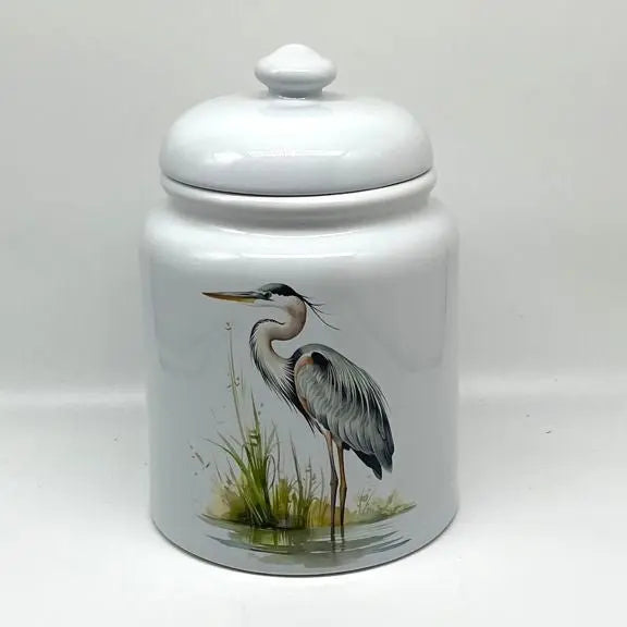 Blue Heron Cookie Jar (2 sizes) JD & Company