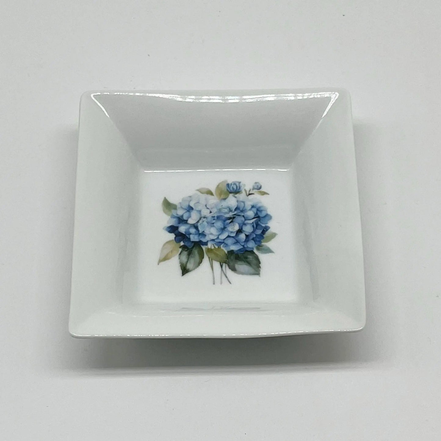 Blue Hydrangea Ring Dish | Blue Floral Catch All Dish | Hostess Gift Etsy