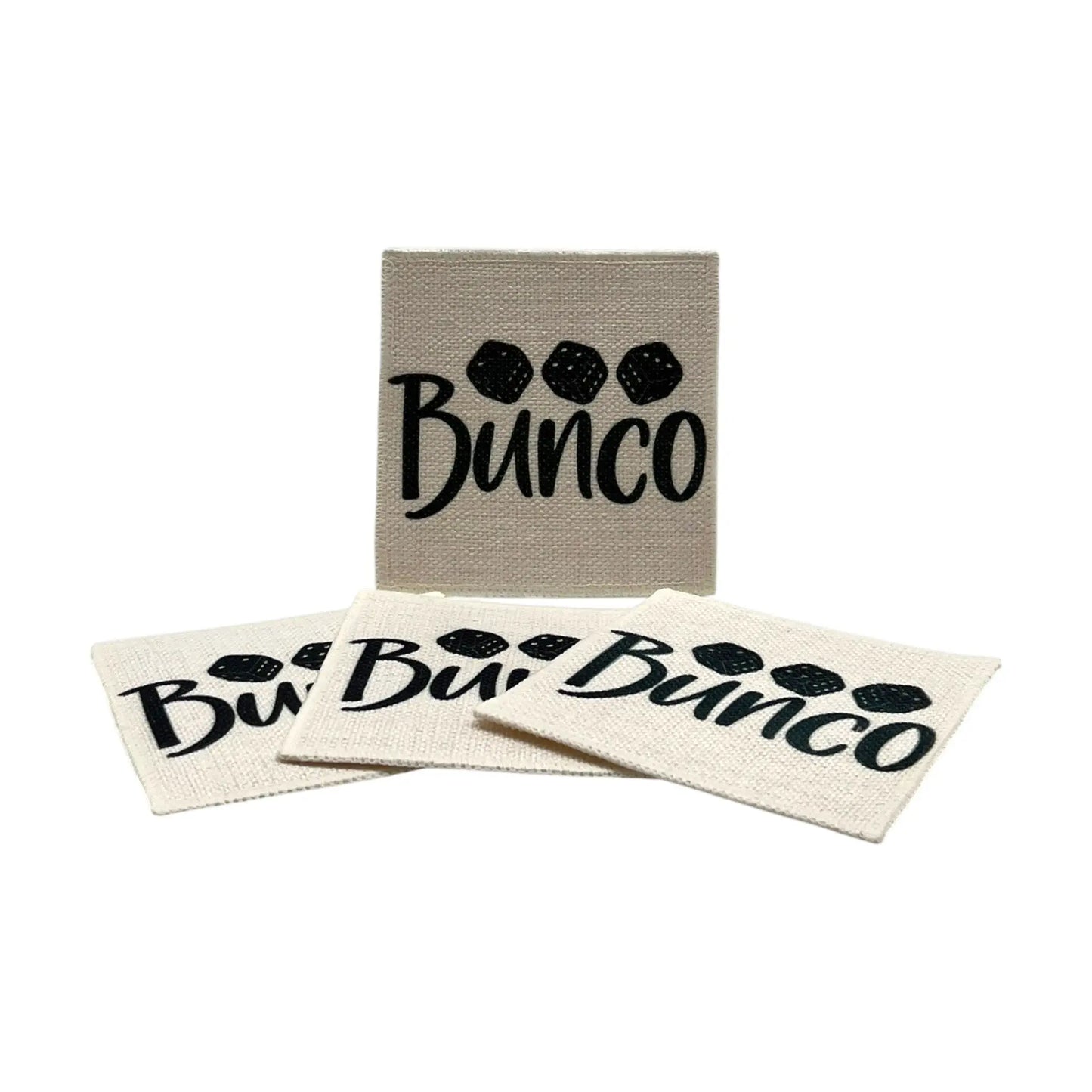 Bunco Coasters (set of 4, linen fabric) (Copy) Jane & Lizzee