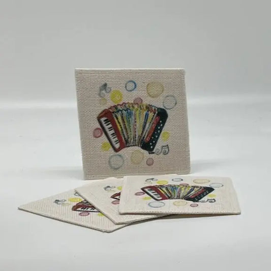 Cajun Accordion Coaster Set