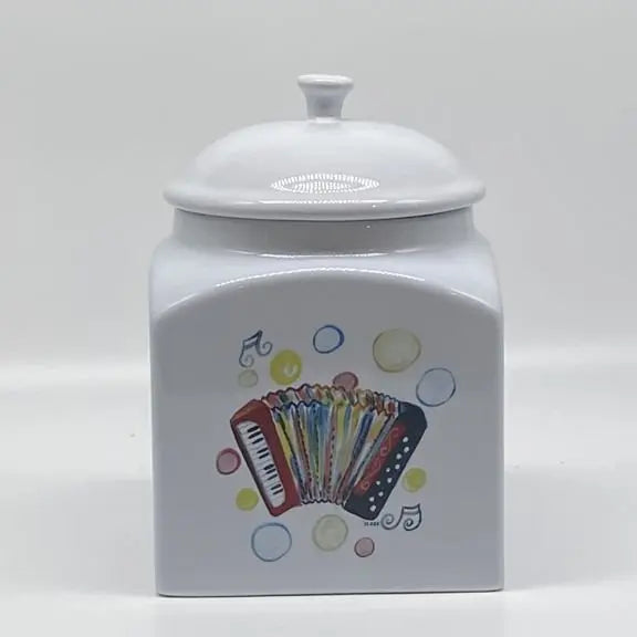 Cajun Accordion Canister Jar, 7 1/2"
