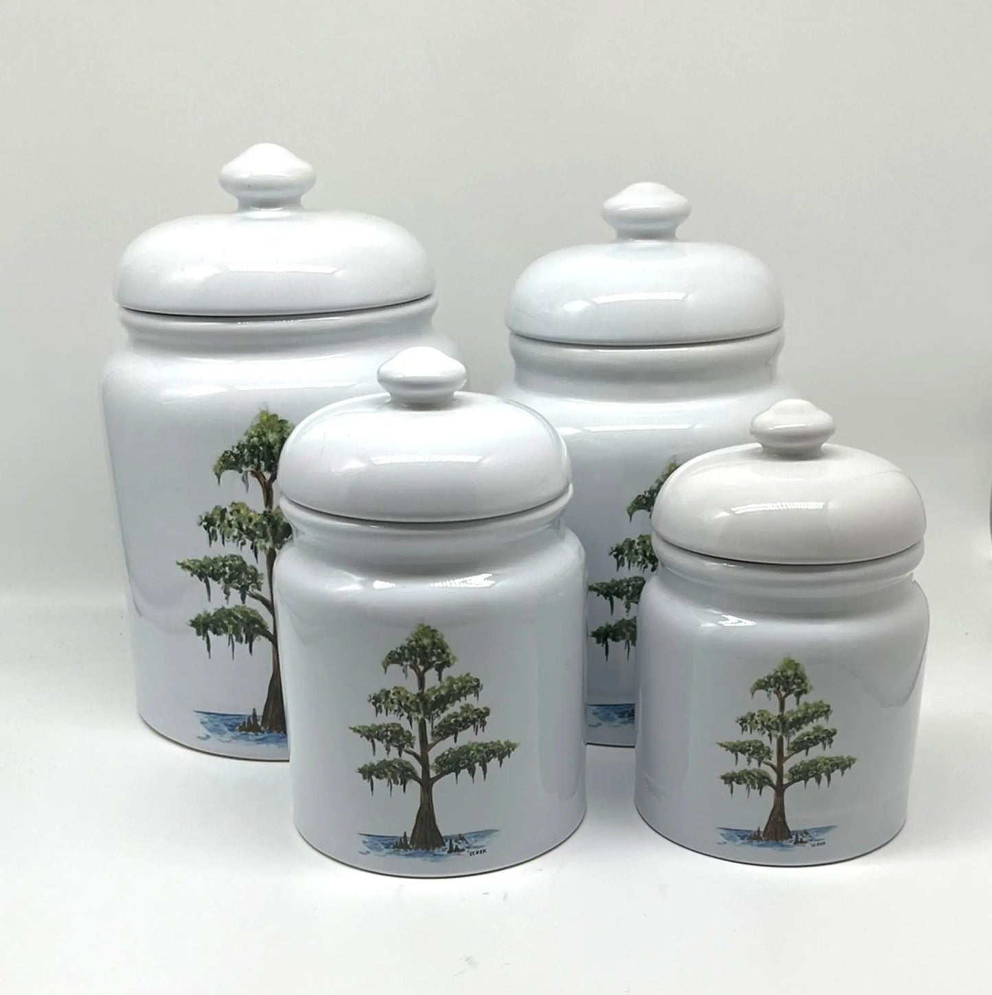 Cypress Tree Canister Set, 4pc. JD & Company