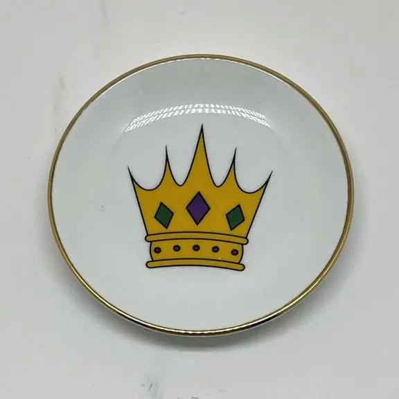 Mardi Gras Crown Ring Dish, 4" JD & Company