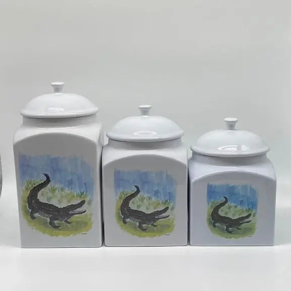 Alligator Canister Set, 3pc. (square)