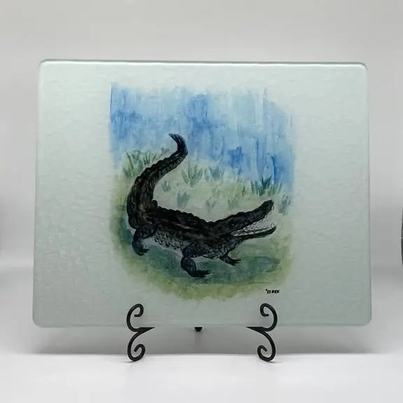 Alligator Glass Cutting Board (2 sizes) JD & Company