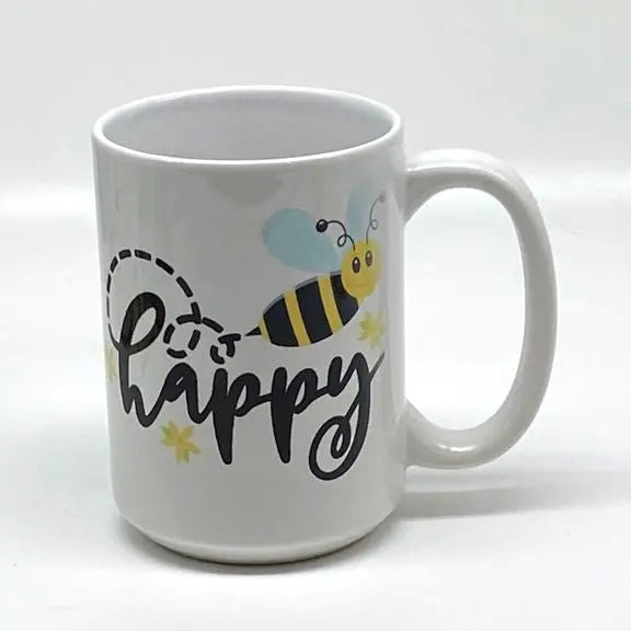 BEE Happy Mug, 15 oz. JD & Company