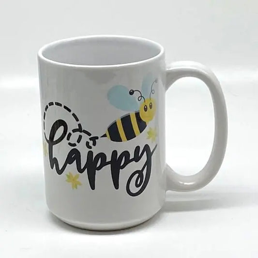 BEE Happy Mug, 15 oz. JD & Company
