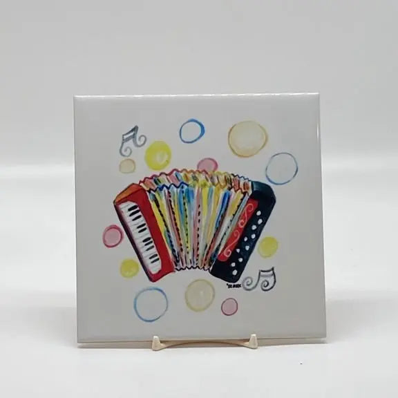 Cajun Accordion Square Trivet, 6" JD & Company