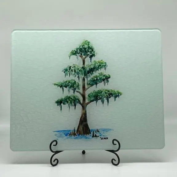 Cypress Tree Glass Cutting Board (2 sizes) JD & Company