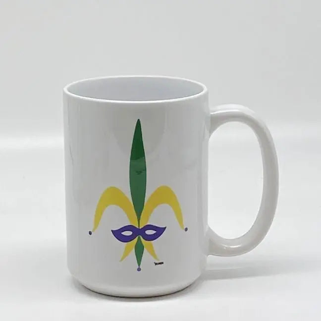 Fleur de Lis Mug, 15 oz. JD & Company