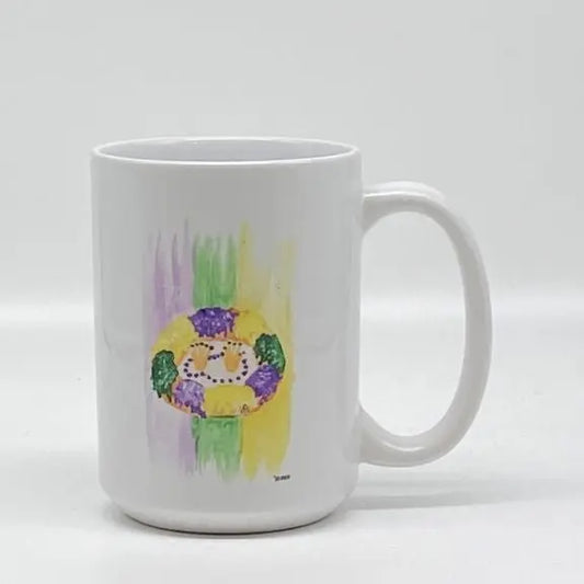 King Cake Mug, 15 oz. JD & Company