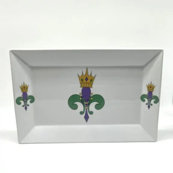 Mardi Gras Fleur de Lis Platter JD & Company