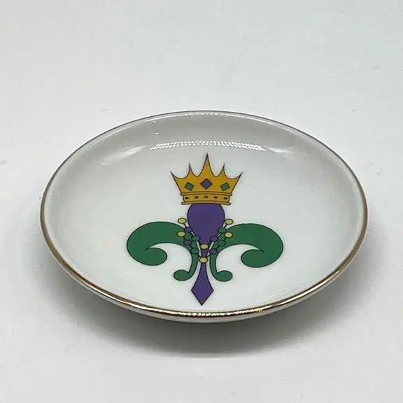 Mardi Gras Fleur de Lis Ring Dish, 4" JD & Company