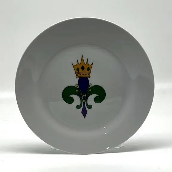 Mardi Gras Fleur de Lis Salad Plate, 7 1/2" JD & Company