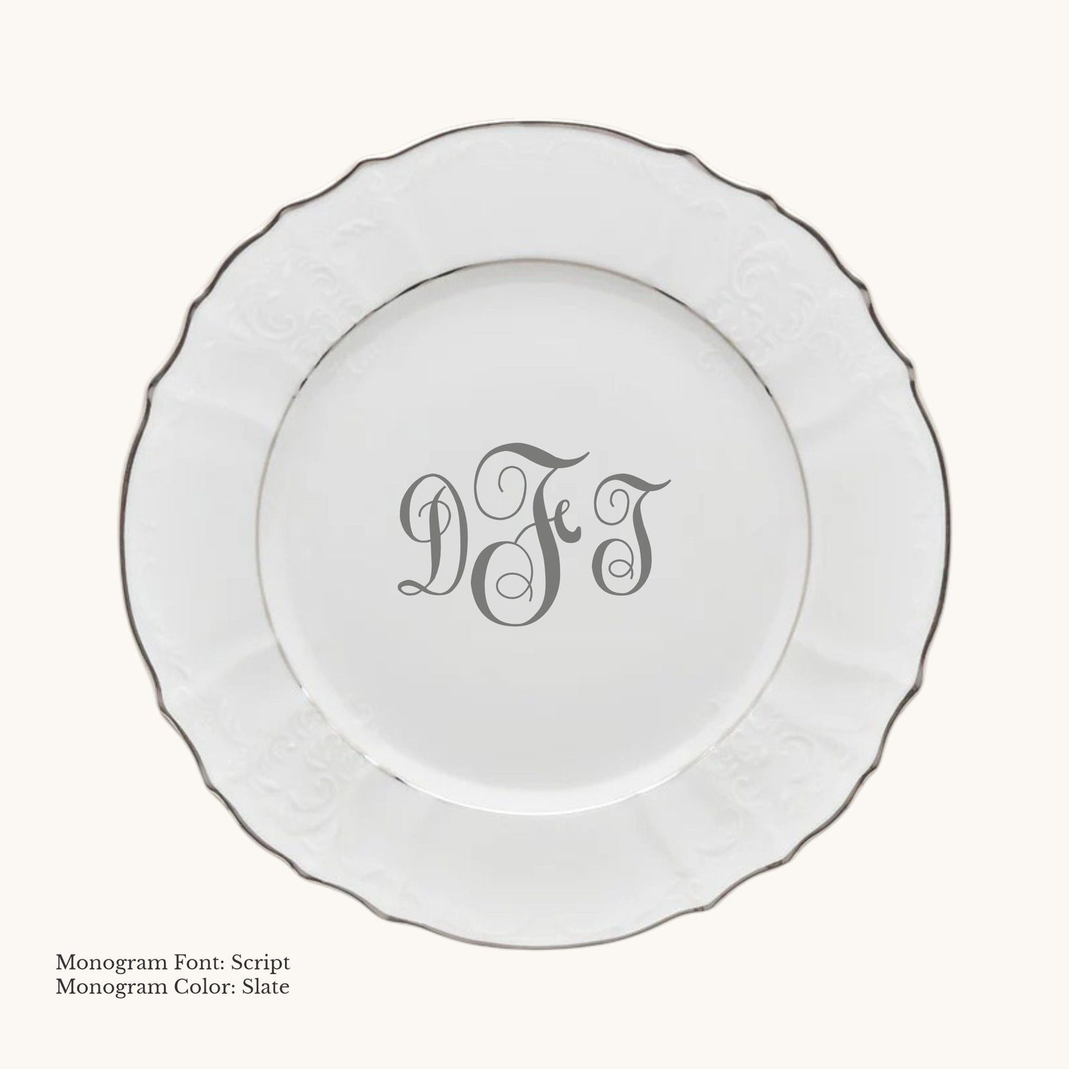 Bernadotte Platinum Banded Monogram Collection