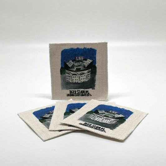 Tiger Stadium Linen Coasters (set of 4)