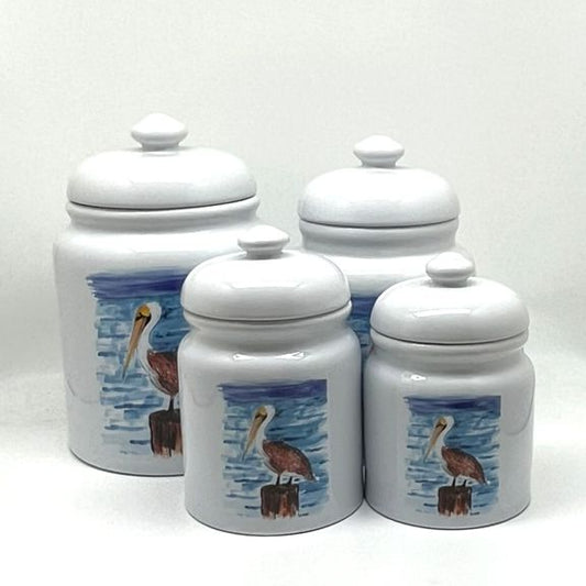 Pelican Tree Canister Set, 4pc.