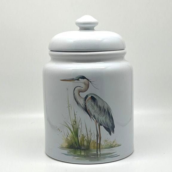 Blue Heron Cookie Jar (2 sizes)