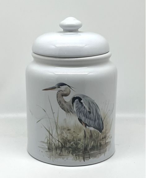 Blue Heron Cookie Jar (2 sizes)