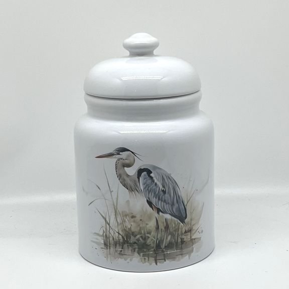 Blue Heron Cookie Jar (2 sizes)