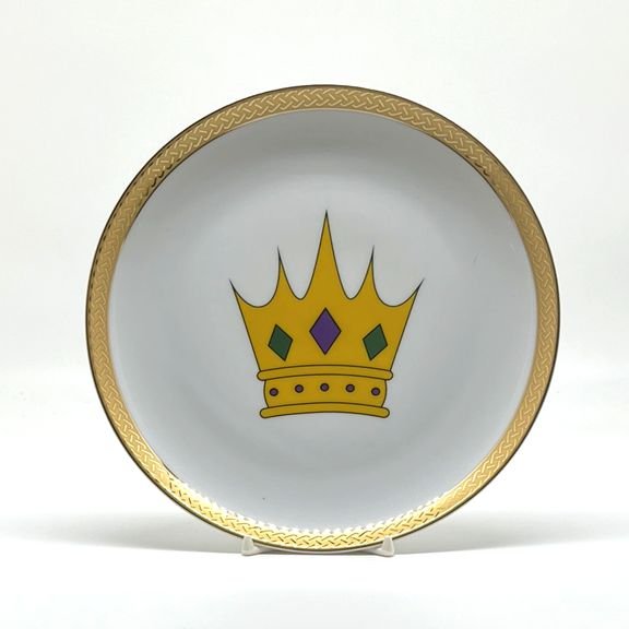 Mardi Gras Crown Plate, 8"