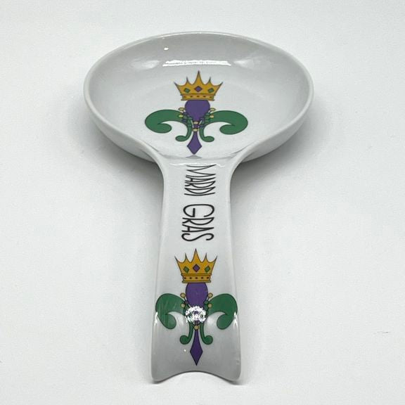 Mardi Gras Fleur de Lis Spoon Rest