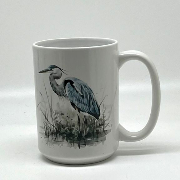 Blue Heron Mug, 15 oz.