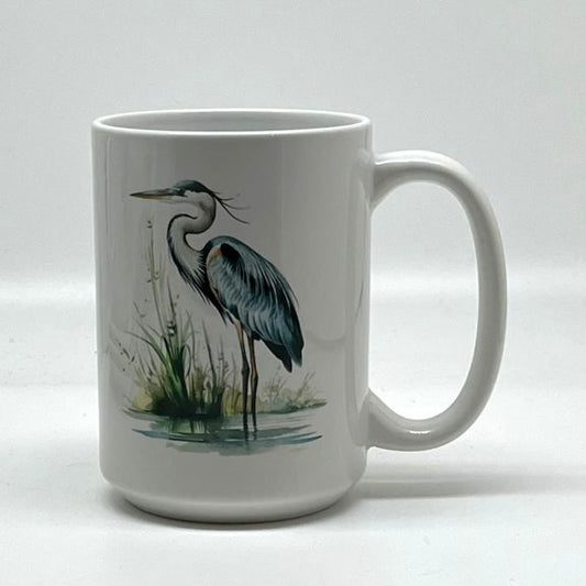 Blue Heron Mug, 15 oz.