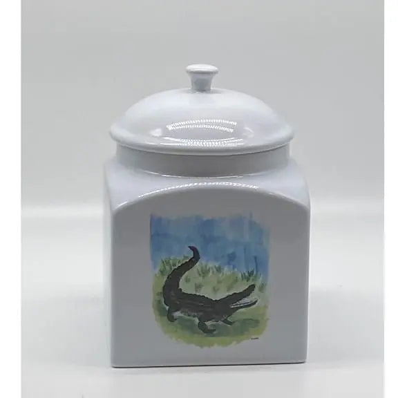 Alligator Canister Jar, 7 1/2"