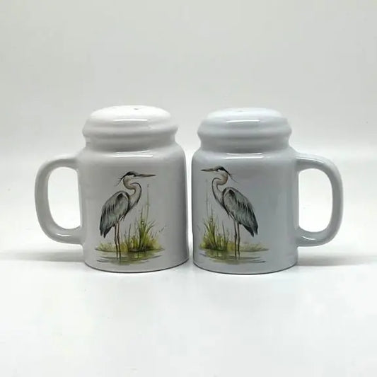 Blue Heron Salt & Pepper Shakers