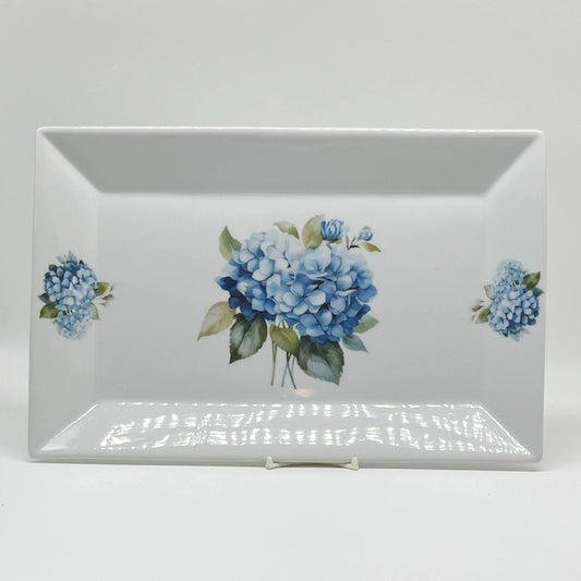 Blue Hydrangea Platter - Elegant Ceramic Serve ware for Dining & Entertaining, Handcrafted Kitchen Décor, Perfect Gift for Nature Lovers Etsy