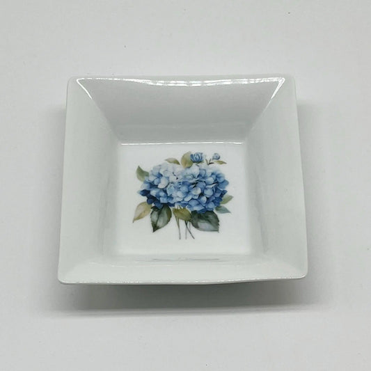 Blue Hydrangea Ring Dish | Blue Floral Catch All Dish | Hostess Gift Etsy