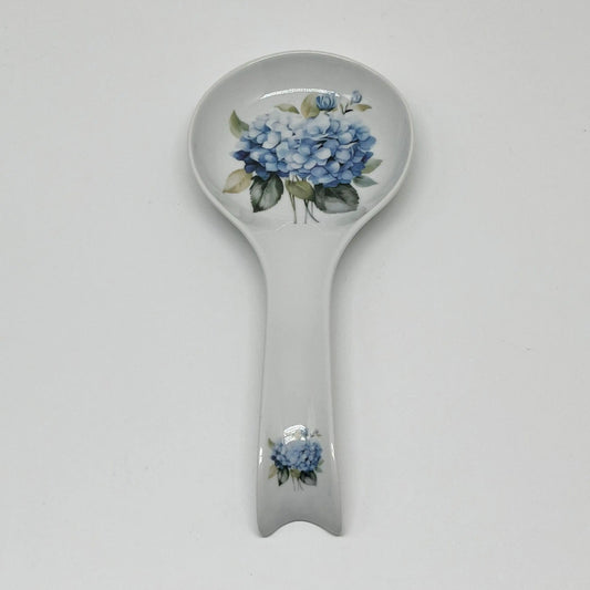 Blue Hydrangea Spoon Rest | Cottagecore Kitchen Decor | Farmhouse Stove Accessory | Floral Gift Idea Etsy