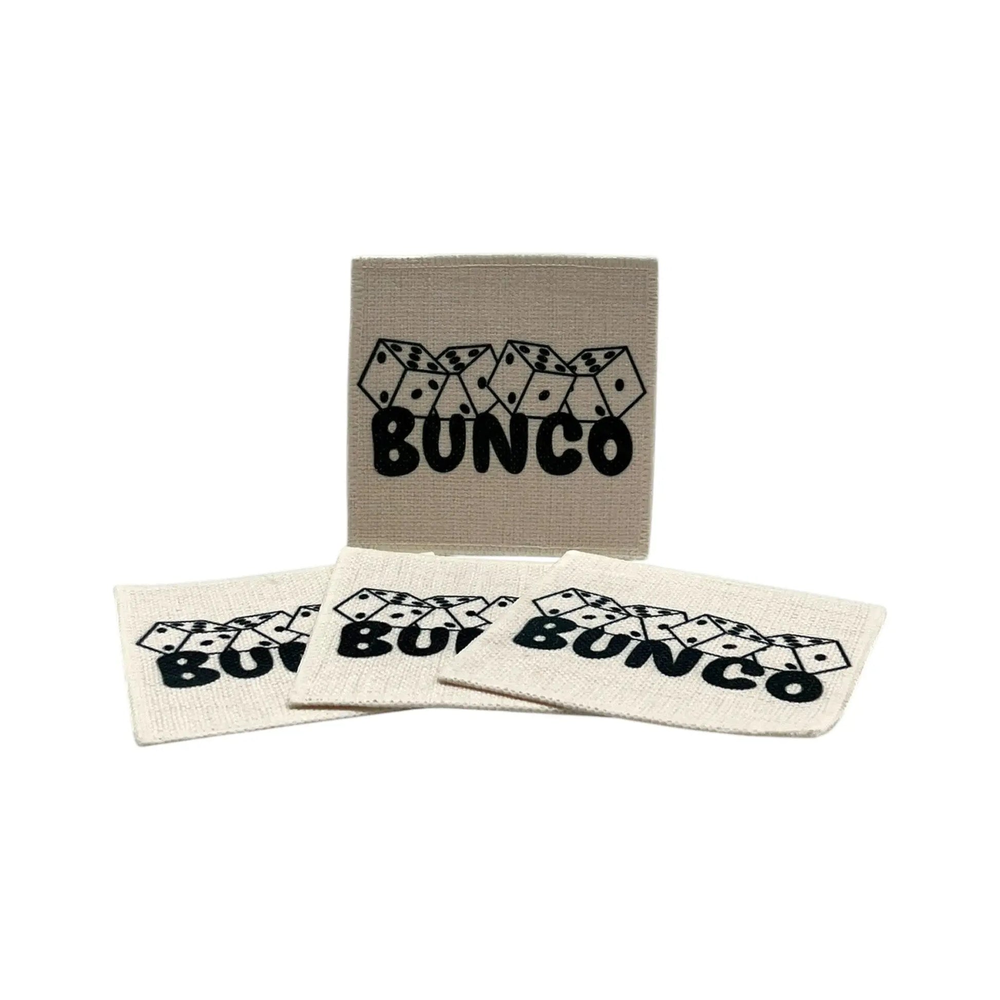 Bunco Coasters (set of 4, linen fabric) Jane & Lizzee