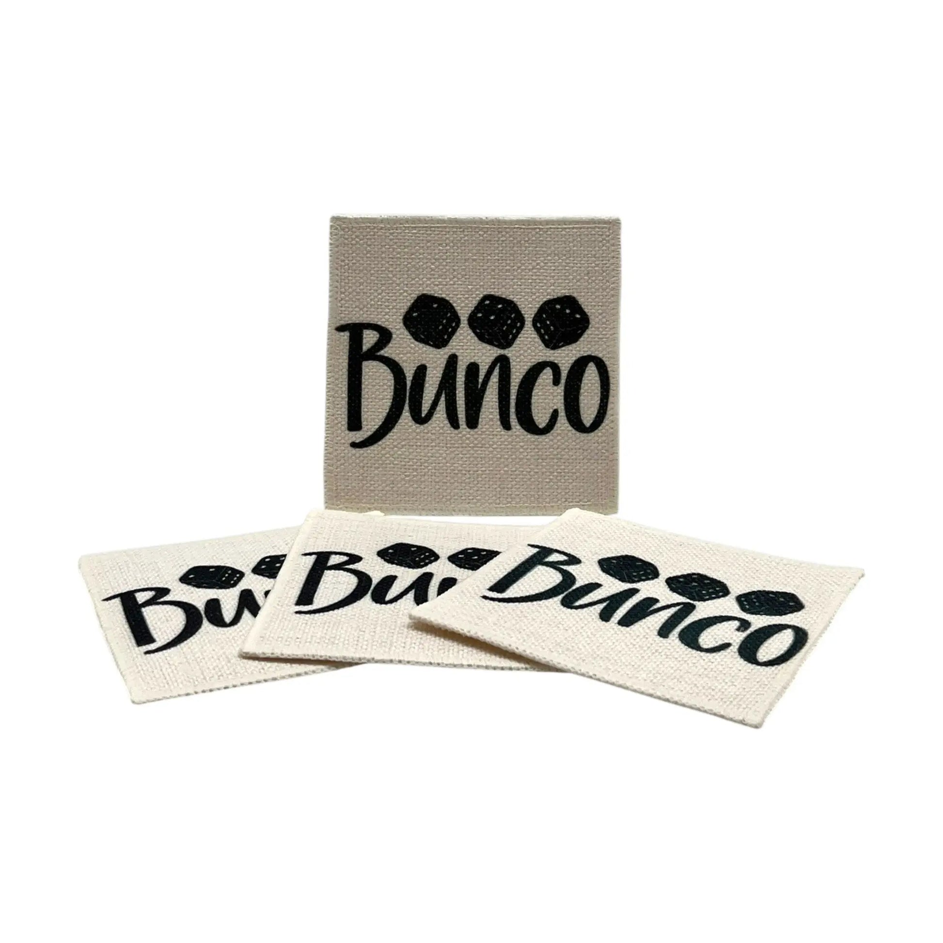 Bunco Coasters (set of 4, linen fabric) (Copy) Jane & Lizzee