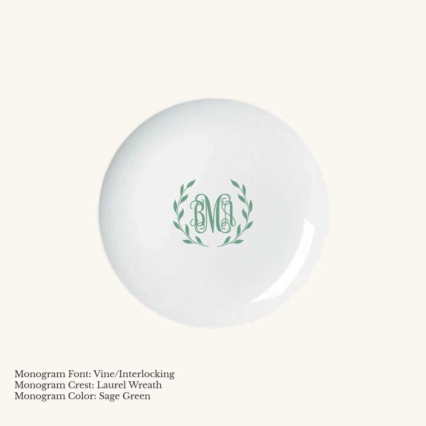 Chic Bread & Butter Plate, 6 1/4" - Custom Monogram Faust Heirlooms