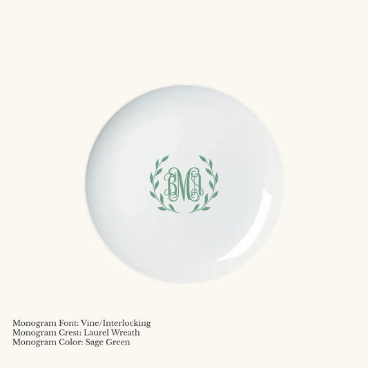 Chic Bread & Butter Plate, 6 1/4" - Custom Monogram Faust Heirlooms