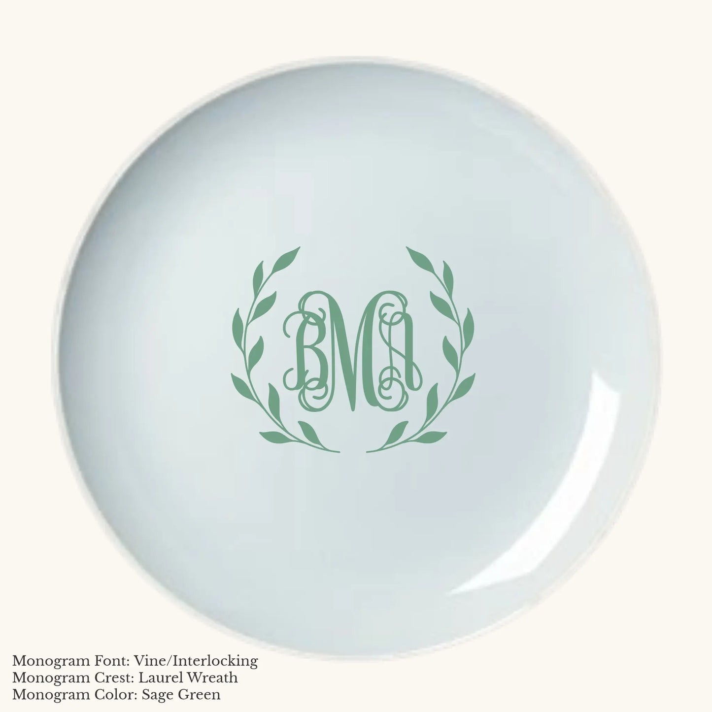 Chic Charger Plate, 12" - Custom Monogram Faust Heirlooms