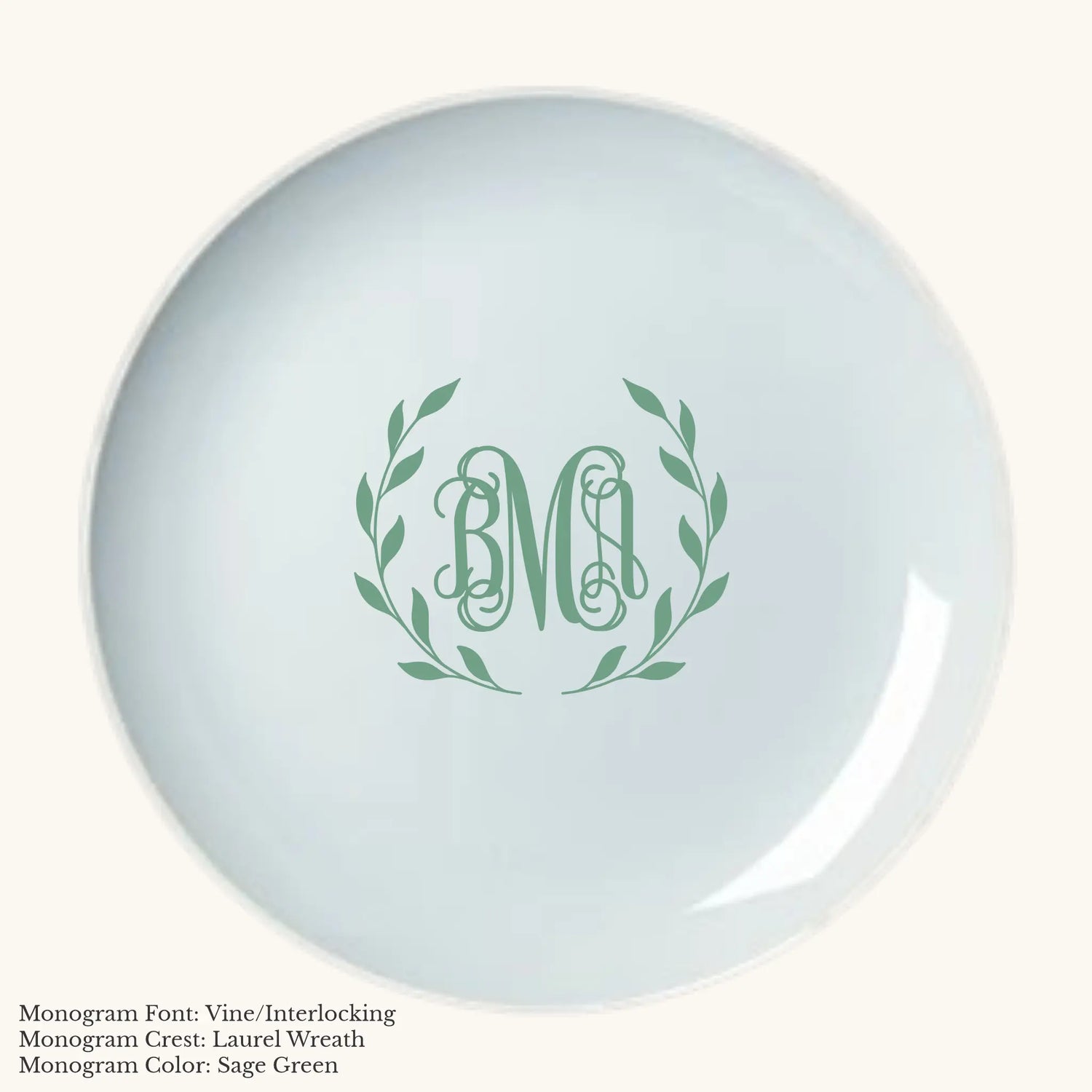 Chic Charger Plate, 12" - Custom Monogram Faust Heirlooms