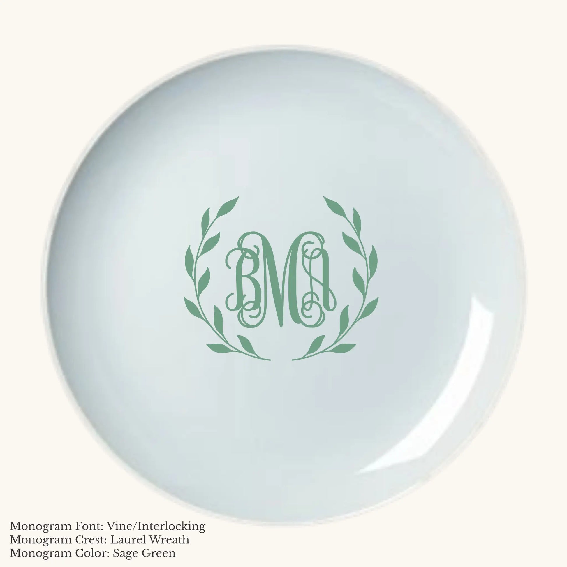 Chic Charger Plate, 12" - Custom Monogram Faust Heirlooms