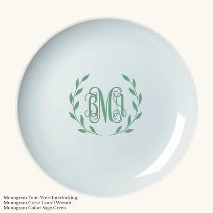 Chic Charger Plate, 12" - Custom Monogram Faust Heirlooms