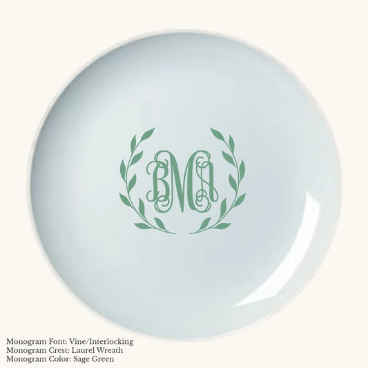 Chic Charger Plate, 12" - Custom Monogram Faust Heirlooms
