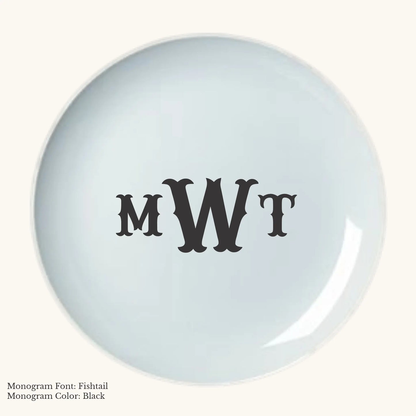 Chic Charger Plate, 12" - Custom Monogram Faust Heirlooms