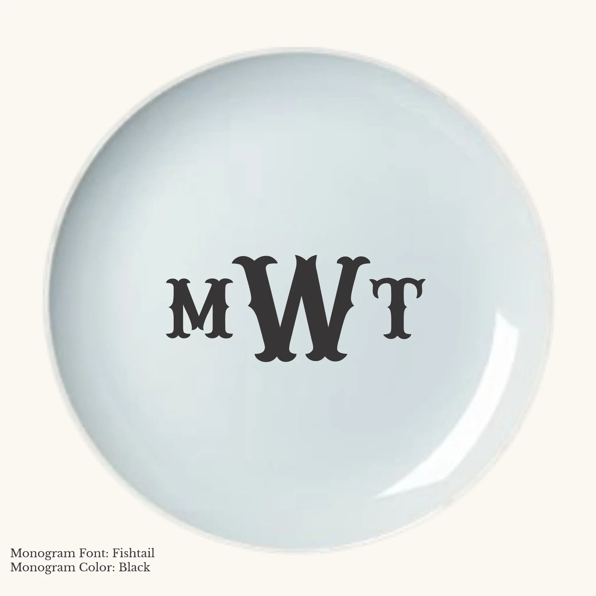 Chic Charger Plate, 12" - Custom Monogram Faust Heirlooms