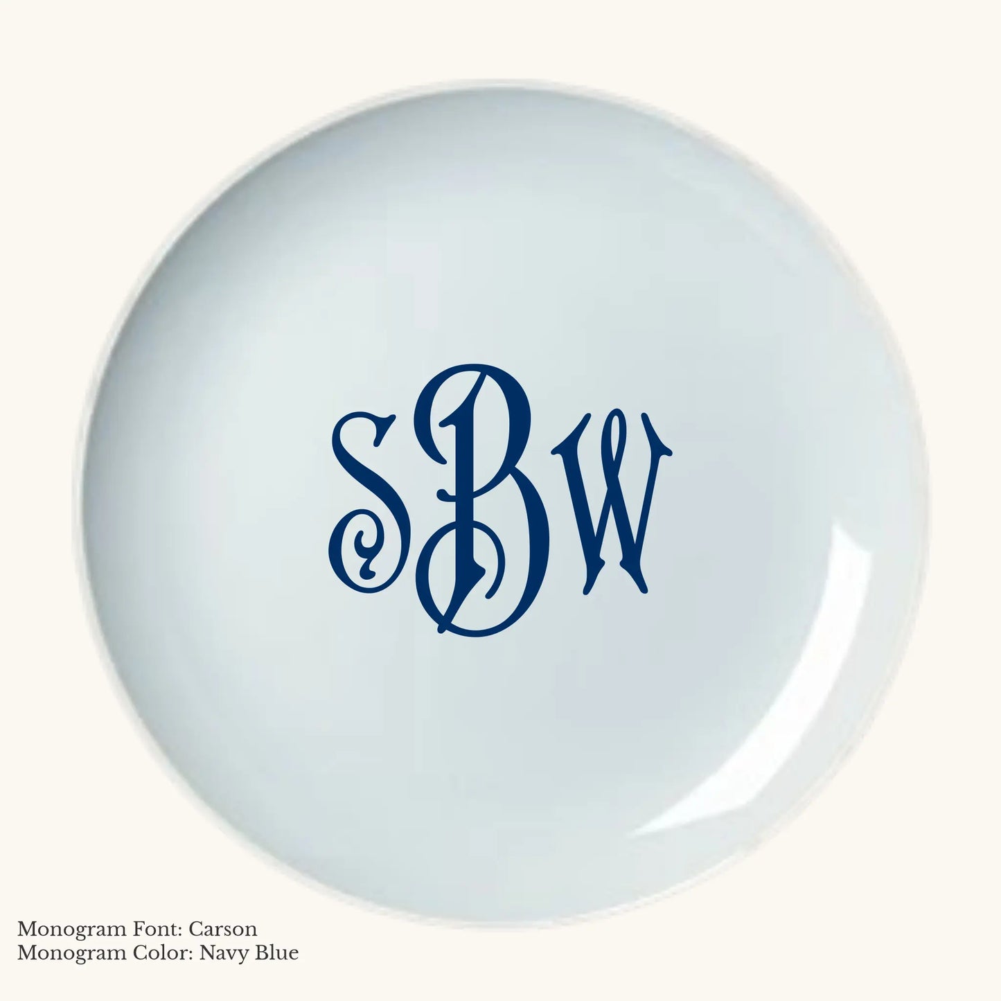Chic Charger Plate, 12" - Custom Monogram Faust Heirlooms