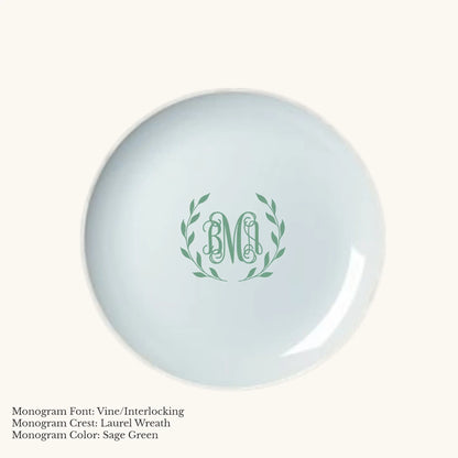 Chic Dessert/Salad Plate, 7 3/4" - Custom Monogram Faust Heirlooms