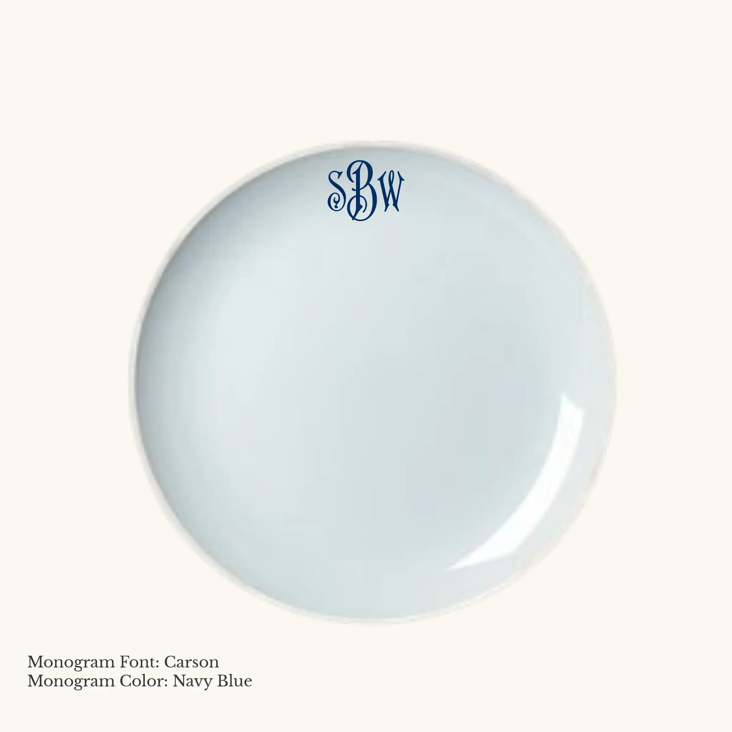 Chic Dessert/Salad Plate, 7 3/4" - Custom Monogram Faust Heirlooms