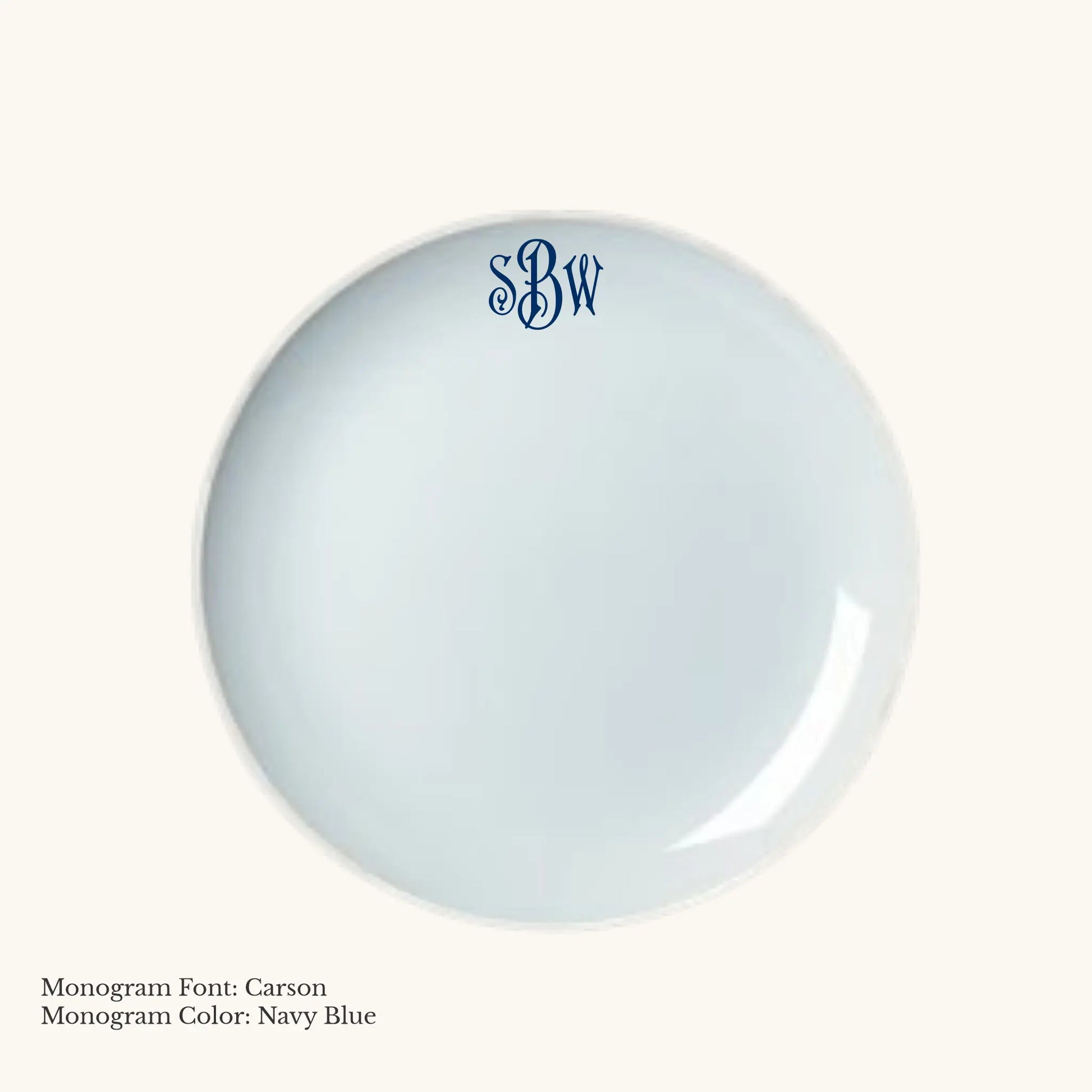 Chic Dessert/Salad Plate, 7 3/4" - Custom Monogram Faust Heirlooms
