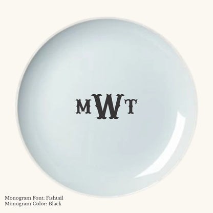 Chic Dinner Plate, 10 3/4" - Custom Monogram Faust Heirlooms