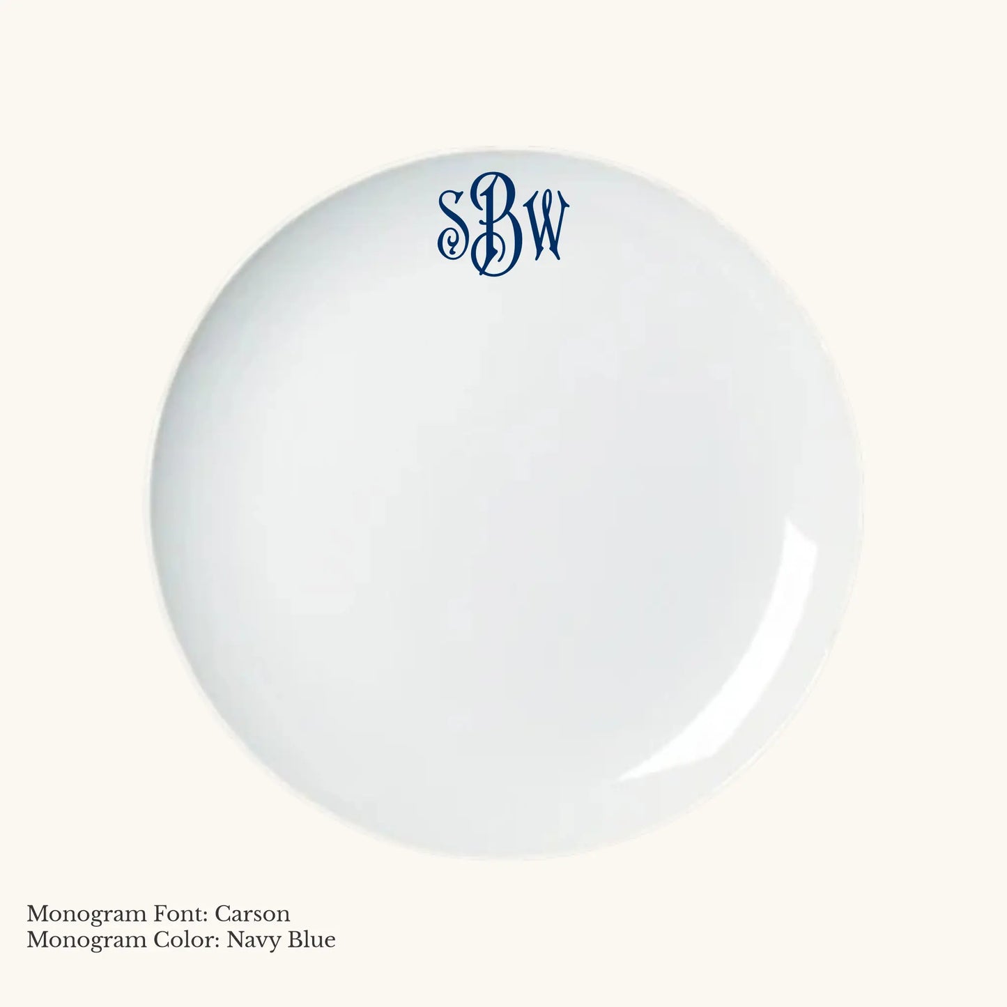 Chic Salad Plate, 8 3/8" - Custom Monogram Faust Heirlooms